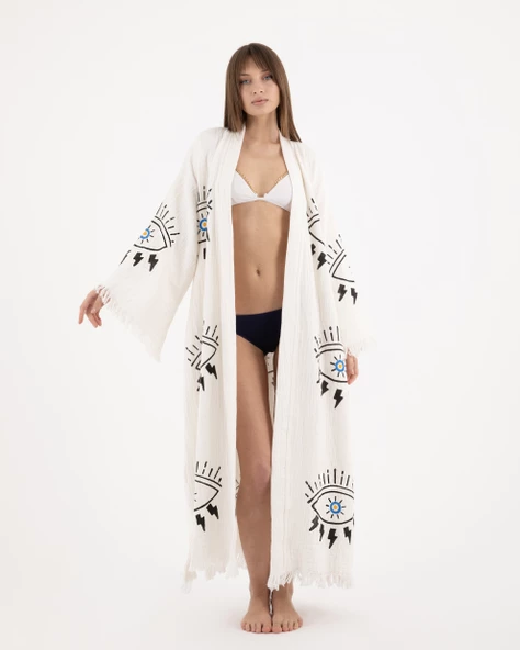 Bornoz ,Plaj Kıyafeti,Kimono , Kaftan ,Sabahlık &  Şimşek Gücü - 6