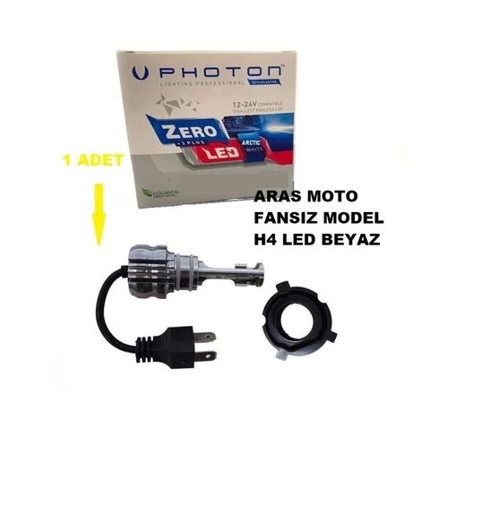 Motosiklet, Atv Photon Xenon Led Ampül H4 12-24 V Zero Fansız Model (Sessiz) 1 ADET-ARAS MOTO ürün görseli 1