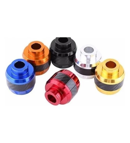 Motosiklet ,Scooter Ön Teker Koruma Takozu Karbon Detaylı Lacivert Renk 16 MM Millere Uygun-Arasmoto - 5