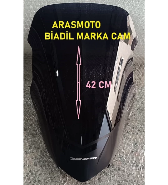 Bajaj Dominar 250 -400 Füme Ön Cam Siperlik ,Biadil Marka Tur Camı 42 cm (2017-2024) Arasmoto ürün görseli 1