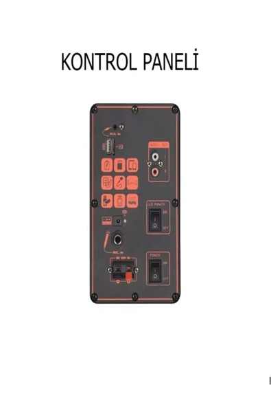 ULTRATEKNO NDR-102B Full RGB Işıklı Sahne Ayaklı 12 inç 40 WATT Taşınabilir Kablosuz Mikrofonlu Ses Sistemi - 6