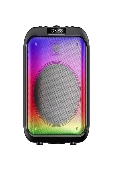 ULTRATEKNO NDR-102B Full RGB Işıklı Sahne Ayaklı 12 inç 40 WATT Taşınabilir Kablosuz Mikrofonlu Ses Sistemi - 4