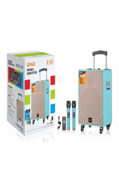 ULTRATEKNO 60 Watt Süper Bass Kumandalı Şarjlı Çift Mikrofonlu Hoparlör Sistemi Taşınabilir Amfi - 3