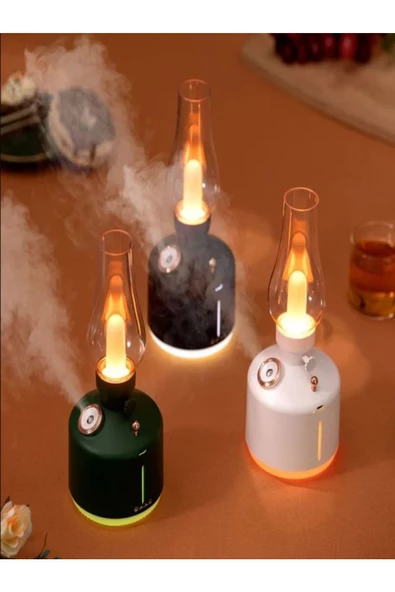 ULTRATEKNO Vintage Şarjlı Gece Lambası & Hava Nemlendirici Buhar Makinesi 280ml - 4