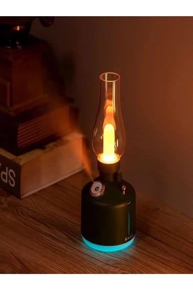 ULTRATEKNO Vintage Şarjlı Gece Lambası & Hava Nemlendirici Buhar Makinesi 280ml - 4
