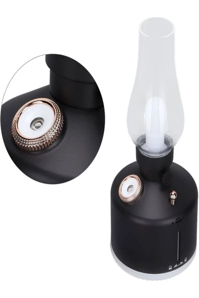 ULTRATEKNO Vintage Şarjlı Gece Lambası & Hava Nemlendirici Buhar Makinesi 280ml - 7