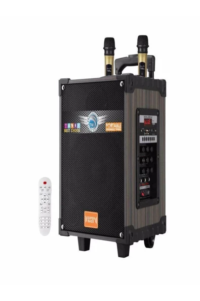 ULTRATEKNO LT-912 Süper Bass Şarjlı Kumandalı Çift Mikrofonlu Hoparlör Karaoke Sistemi 100 Watt Taşınabilir Parti Box - 2