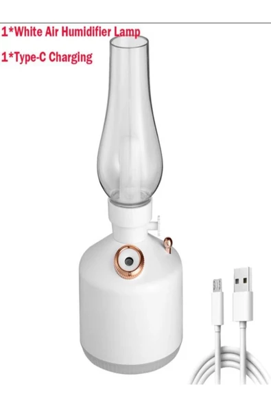ULTRATEKNO Vintage Şarjlı Gece Lambası & Hava Nemlendirici Buhar Makinesi 280ml - 2