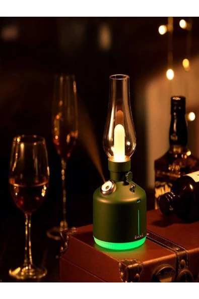 ULTRATEKNO Vintage Şarjlı Gece Lambası & Hava Nemlendirici Buhar Makinesi 280ml - 5