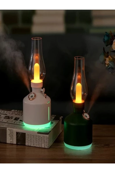 ULTRATEKNO Vintage Şarjlı Gece Lambası & Hava Nemlendirici Buhar Makinesi 280ml - 3