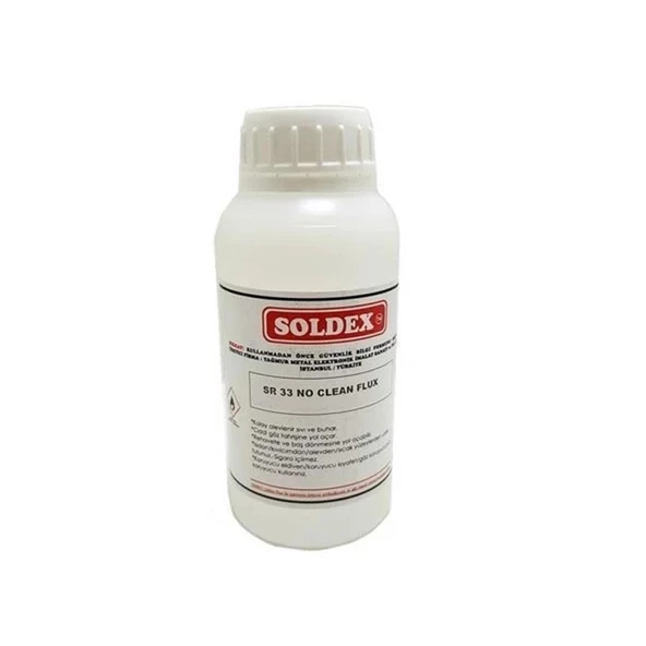 Soldex SR-33 (SR-3302) Temizlik Gerektirmeyen Sıvı Flux 250 Ml