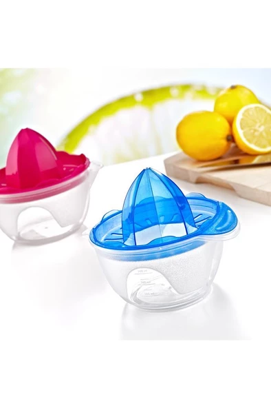 Plastik Hazneli Limon Portakal Narenciye Sıkacağı Gri - 6
