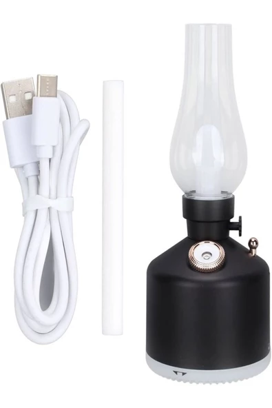ULTRATEKNO Vintage Şarjlı Gece Lambası & Hava Nemlendirici Buhar Makinesi 280ml - 6