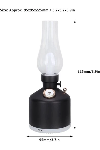 ULTRATEKNO Vintage Şarjlı Gece Lambası & Hava Nemlendirici Buhar Makinesi 280ml - 5