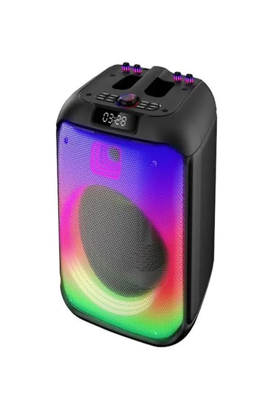 ULTRATEKNO NDR-102B Full RGB Işıklı Sahne Ayaklı 12 inç 40 WATT Taşınabilir Kablosuz Mikrofonlu Ses Sistemi - 3