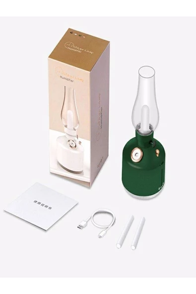 ULTRATEKNO Vintage Şarjlı Gece Lambası & Hava Nemlendirici Buhar Makinesi 280ml - 3