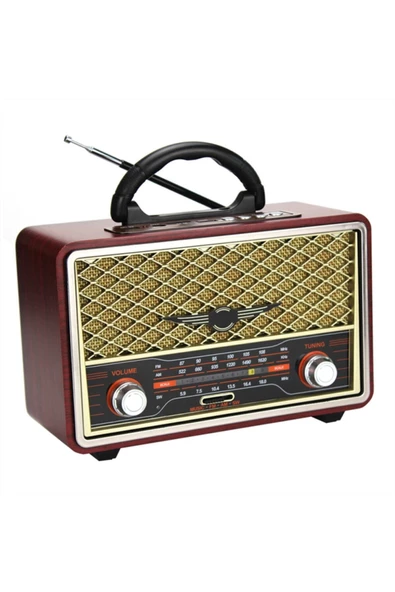 ULTRATEKNO Retro Nostaljik Radyo Bluetooth Hoparlör Usb Tf Aux Bt5.0 Versiyon Ut-156bt - 4