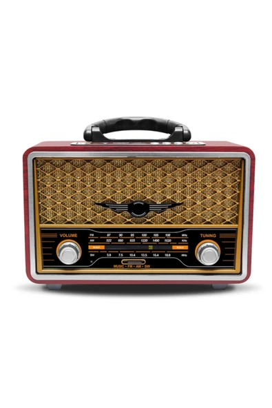 ULTRATEKNO Retro Nostaljik Radyo Bluetooth Hoparlör Usb Tf Aux Bt5.0 Versiyon Ut-156bt - 2