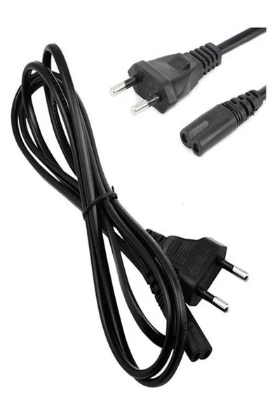 ULTRATEKNO Ac Power Güç Kablosu Tv-Radyo -Notebook Adaptör Için 2 Pin Teyip Fişi 1,5 Metre - 2