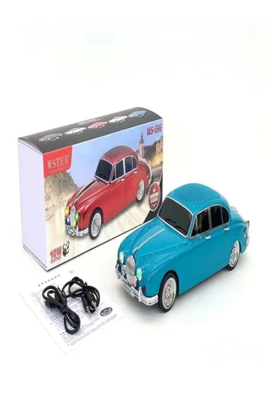 ULTRATEKNO WS-596BT 1967 Model Jaguar Mark 2 10W Bluetooth Hoparlör Fm Radyo USB Tf Aux Destekli Speaker - Resim 3