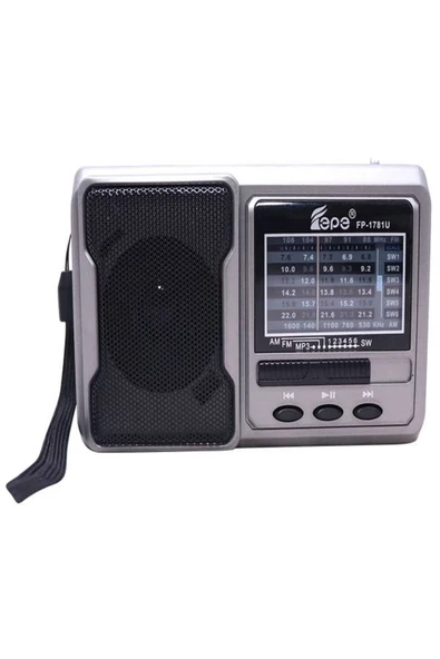 BAYINDIRELEKTRONİK Cep Radyosu Deprem Çantasına Uygun Taşınabilir Radyolu Bluetoothlu Şarjlı Cep Radyosu + El Feneri - 4