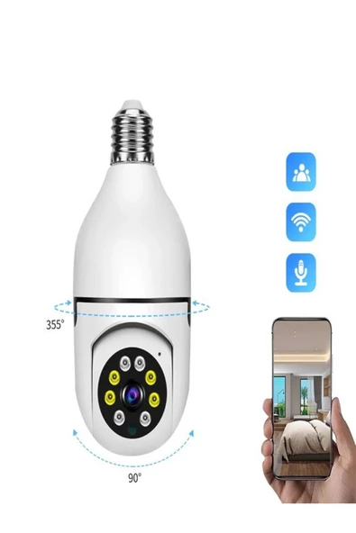 BAYINDIRELEKTRONİK Yoosee Uygulaması ile Çalışan 1080P Ampul Güvenlik Kamerası IR Gece Görüş Ve Hareket Algılama - 2