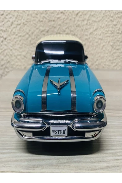ULTRATEKNO Nostaljik Pontiac Araba 1955 Model Bluetooth Hoparlör Fm Radyo USB Tf Aux Destekli Speaker - 3