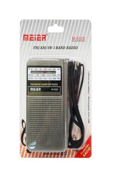 ULTRATEKNO M-9320 Şarjlı FM AM SW 3 Bandlı Cep Radyosu - Deprem Çantasına Uygun - 6
