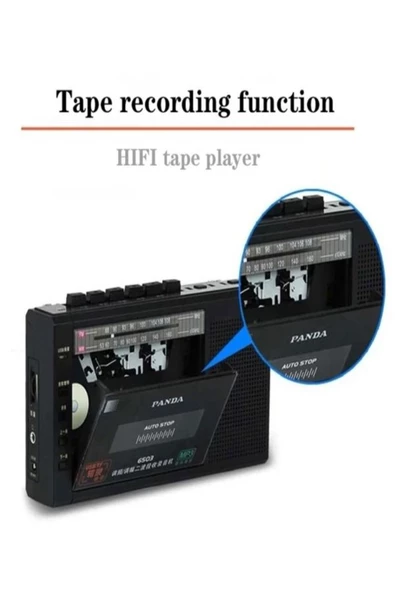 ULTRATEKNO Panda 6503 25W Kaset Çalar Radyo USB/TF Kaydedici Bant Mikrofon Çok Fonksiyonlu Müzik Çalar - 8