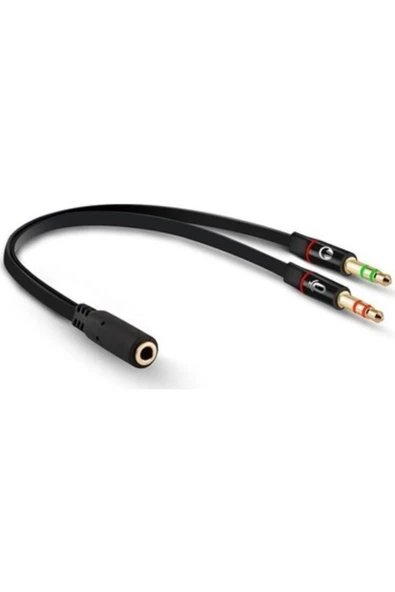 ULTRATEKNO Kulaklık Mikrofon Ayırıcı 3.5 mm Splitter Dönüştürücü