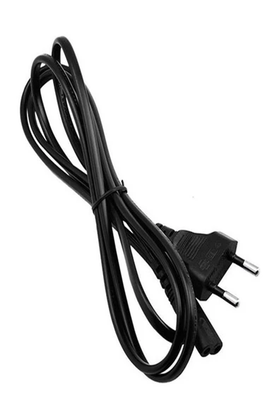 ULTRATEKNO Ac Power Güç Kablosu Tv-Radyo -Notebook Adaptör Için 2 Pin Teyip Fişi 1,5 Metre - 3