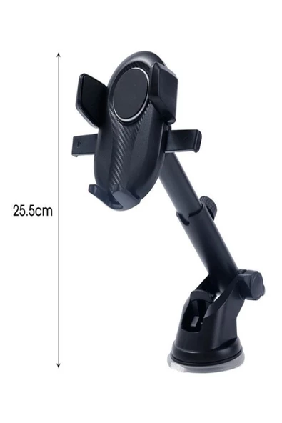 ULTRATEKNO Y03-g Premium Serisi Araç Içi Telefon Tutucu Vantuzlu Çift Yönlü Boy Ayarlı 4.5-7" - 5