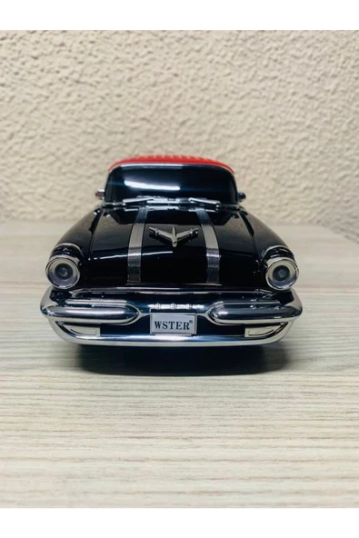 ULTRATEKNO Nostaljik Pontiac Araba 1955 Model Bluetooth Hoparlör Fm Radyo USB Tf Aux Destekli Speaker - 5