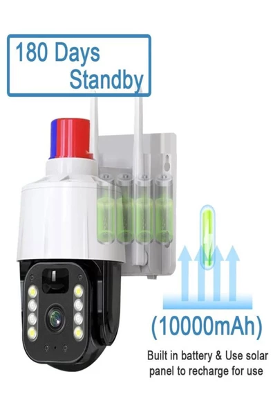 ULTRATEKNO CMR46 Güneş Panelli Sim Kart İle Çalışan 4G+ Wi-Fi 5MP Outdoor Dış Mekan Güvenlik Kamerası - 2