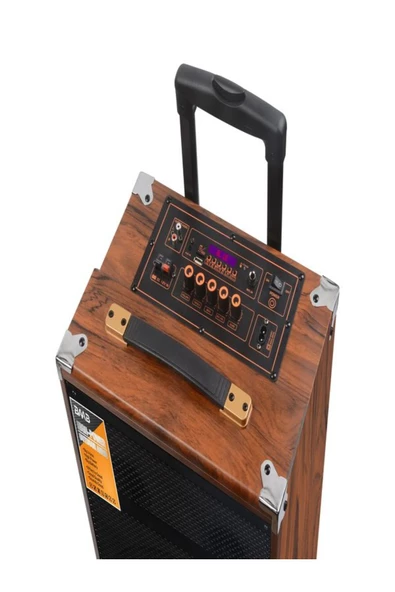 ULTRATEKNO B-Q12 50 Watt Süper Bass Valiz Hoparlör Kablosuz Mikrofonlu Bluetooth Hoparlör Karaoke Sistemi 12" - 3