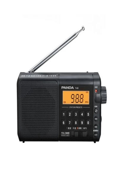 ULTRATEKNO Panda T-02 FM AM SW Full Band Radyo Dijital Ekranlı FM TF Kart Destekli MP3 Çalar Radyo