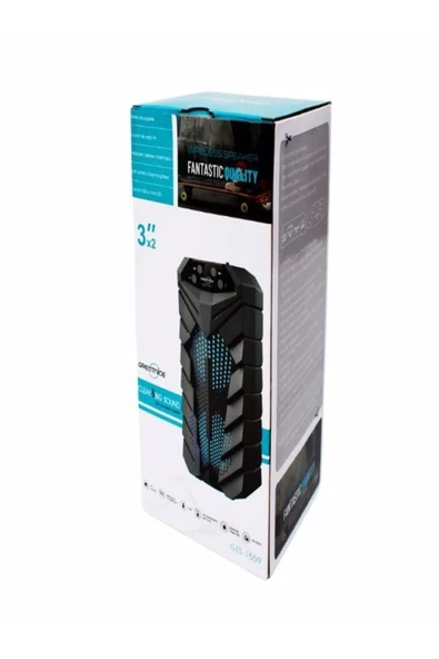 ULTRATEKNO Gts 1559 3"x2 Fantastik Bluetooth Hoparlör Fm Usb Tf Aux Destekli Rgb Işıklı 10 Watt Speaker - 3