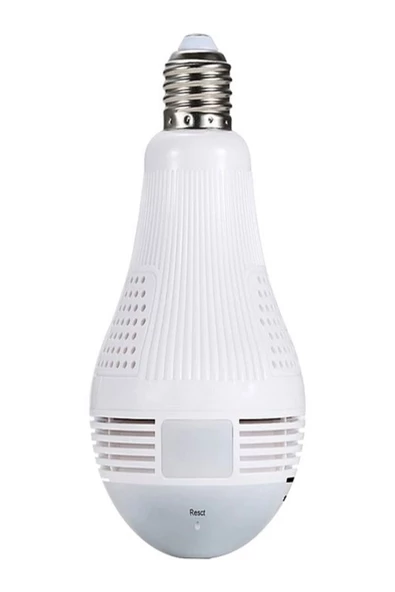 ULTRATEKNO Gerçek 1080P FHD Ampul Kamera Balık Gözü Lens 360° Panoramik Ev Güvenlik Kamerası + 32GB Hafıza Kart - 3