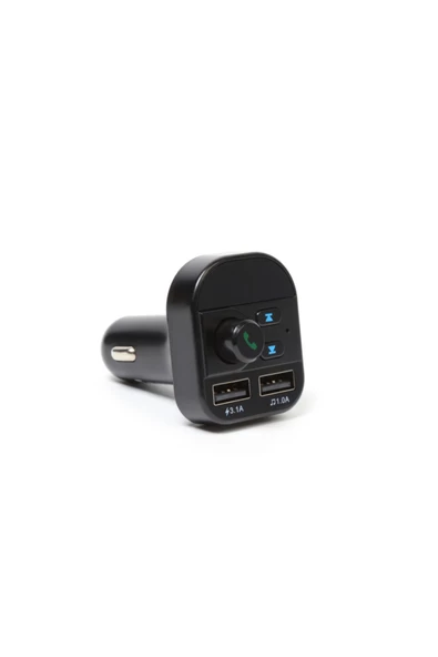 Kensa Bluetooth Araç Kiti Fm Transmitter Çift Usb Girişli 3.1a