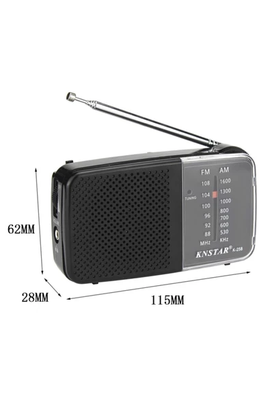 Knstar Radyo Pilli Cep Radyosu Fm-am Güçlü Çekim Kaliteli Kulaklık Girişi Olan El-cep-deprem Çantası Radyo - 3