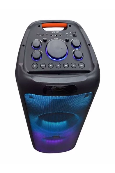 ULTRATEKNO Karaoke Hoparlör Ses Sistemi Kablosuz Mikrofonlu 70 Watt 2x10 Inç Bluetooth Hoparlör Rgb Party Box