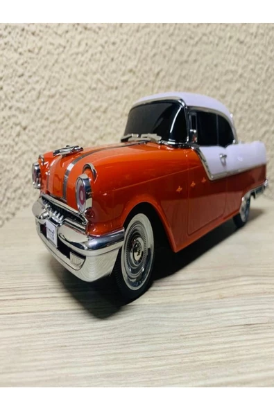 ULTRATEKNO Nostaljik Pontiac Araba 1955 Model Bluetooth Hoparlör Fm Radyo USB Tf Aux Destekli Speaker - 4