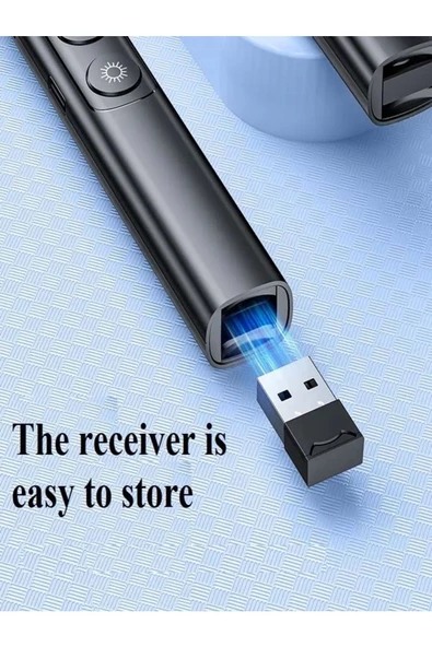 ULTRATEKNO S7 Dijital Ekranlı Şarjlı Lazer Sunum Kumandası Şarj Göstergeli Lazer Powerpoint Laser Pointer Slayt - 5