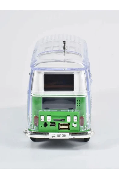 ULTRATEKNO WS-267BT 1967 Model T1 Vosvos Minibüs Bluetooth Hoparlör Fm Radyo USB Tf Aux Destekli Speaker - 5