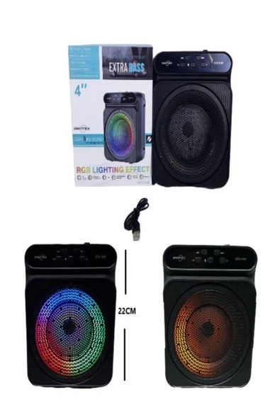 ULTRATEKNO Rgb Led Işıklı Kablosuz Bluetooth Hoparlör Radyo Usb/aux/mikrofon/sd Kart Özellikli - 2