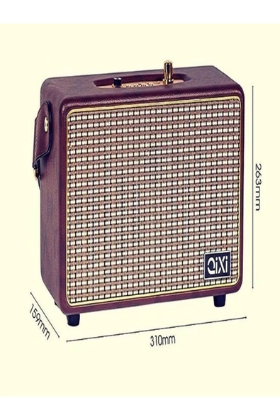 ULTRATEKNO Qixi Serisi 20w Bluetooth Hoparlör Aux/tf/usb/fm Destekli 6,5mm Mikrofon Girişli Karaoke Ses Sistemi - 5