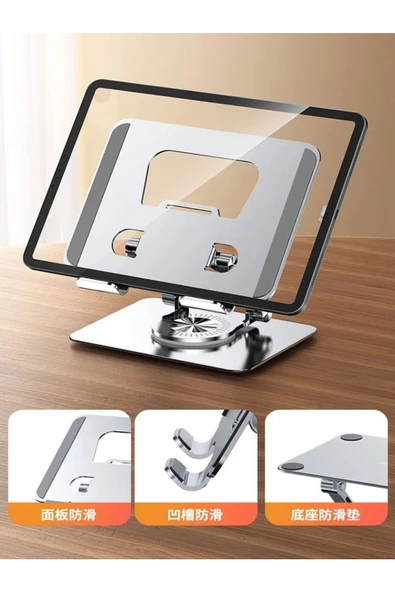 ULTRATEKNO 360 Derece Dönebilen Ayarlanabilir Komple Metal Tablet Standı - 8