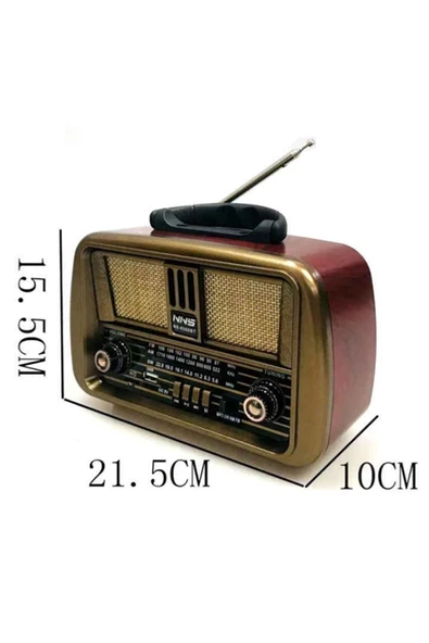 ULTRATEKNO Nostaljik Ahşap Radyo Bluetootlu Usb Sd Mp3 Ns-8068bt - 4
