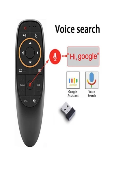 ULTRATEKNO Sesli kumanda Air-Mouse 2.4G kablosuz ses hava faresi klavye uzaktan kumanda TV Box PC için - 6