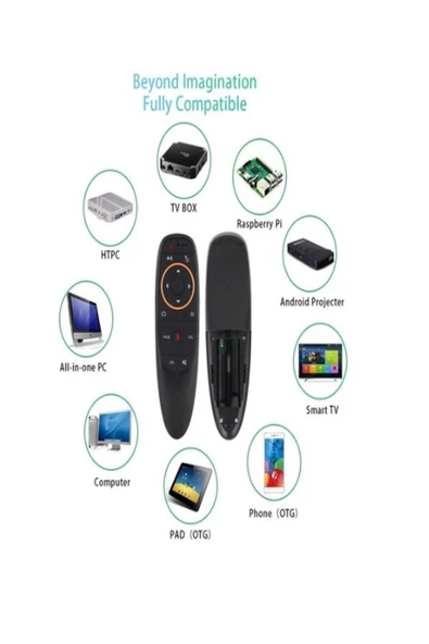 ULTRATEKNO Sesli kumanda Air-Mouse 2.4G kablosuz ses hava faresi klavye uzaktan kumanda TV Box PC için - 3